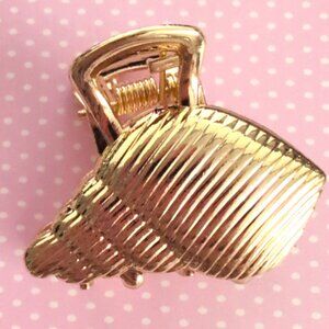Conch Seashell Claw Clip Gold Metal Hair Accessory 1 INCH Mermaid Aesthetic